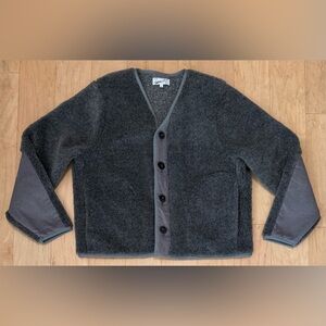 NWOT American Trench Made in USA Wool Fleece Liner Jacket Cardigan Gray Men’s M